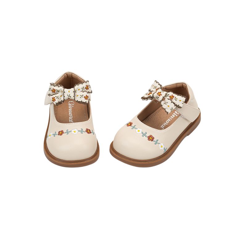 Скользоустойчивые противоударные низкие детские туфли Infant And Toddler QINUOSHU, бежевый — фото 2