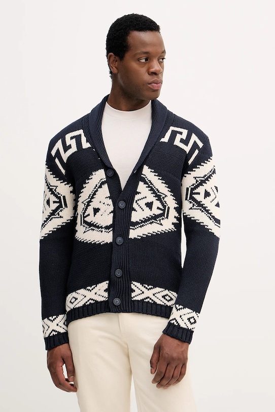 

Хлопковый кардиган Lindbergh, темно-синий