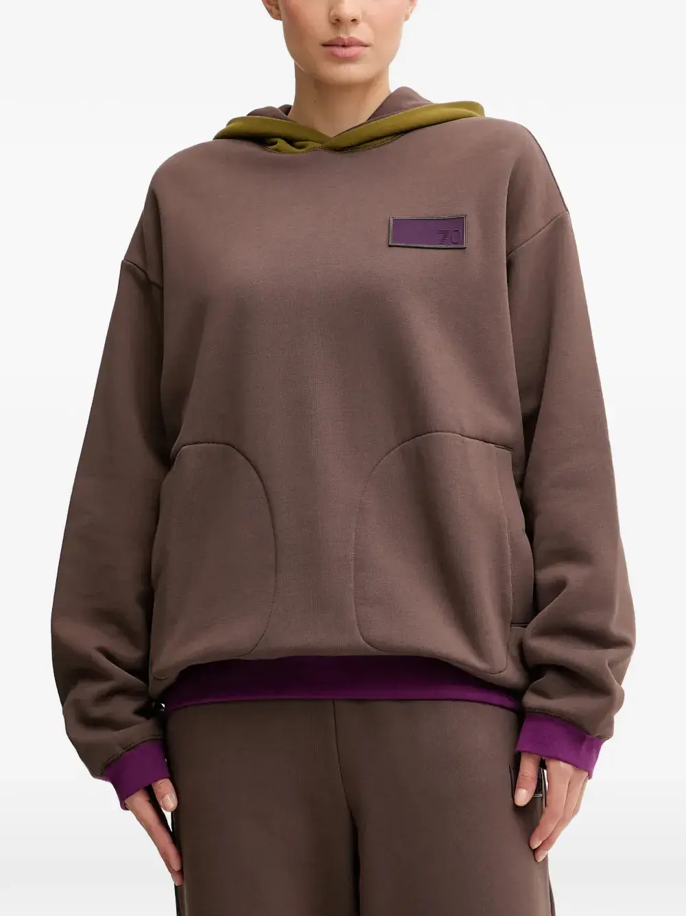 

Двустороннее худи с длинными рукавами Ea7 Emporio Armani, зеленый