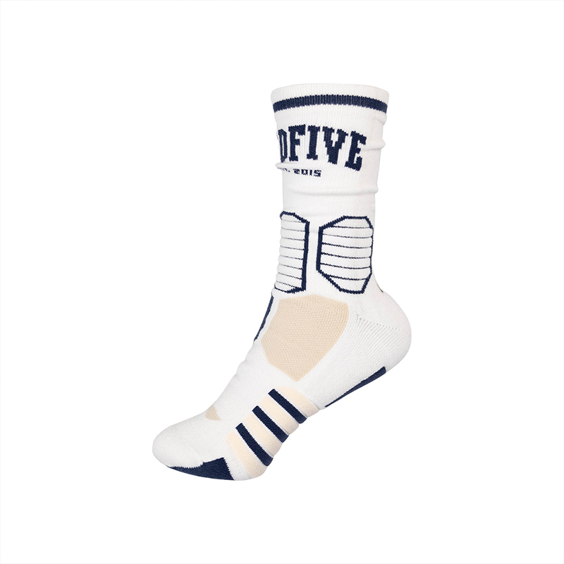 

LINING Спортивные баскетбольные носки до колена Unisex 1 пара White/Deep Sea Ship Blue