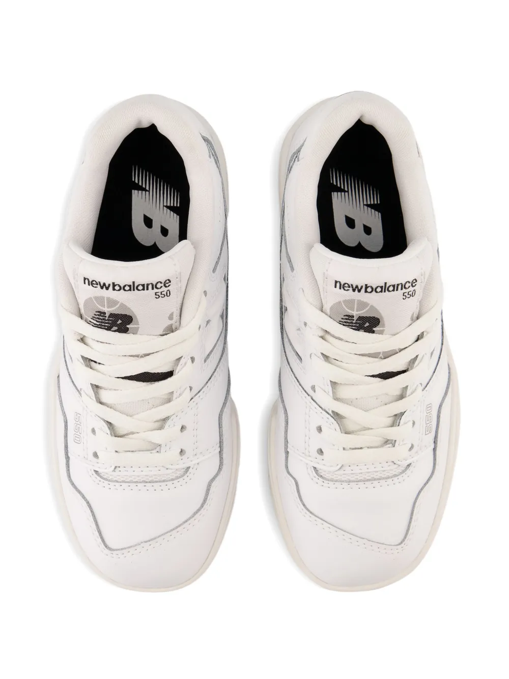 Кроссовки 550 с логотипом и заниженным верхом New Balance Kids, белый — фото 4