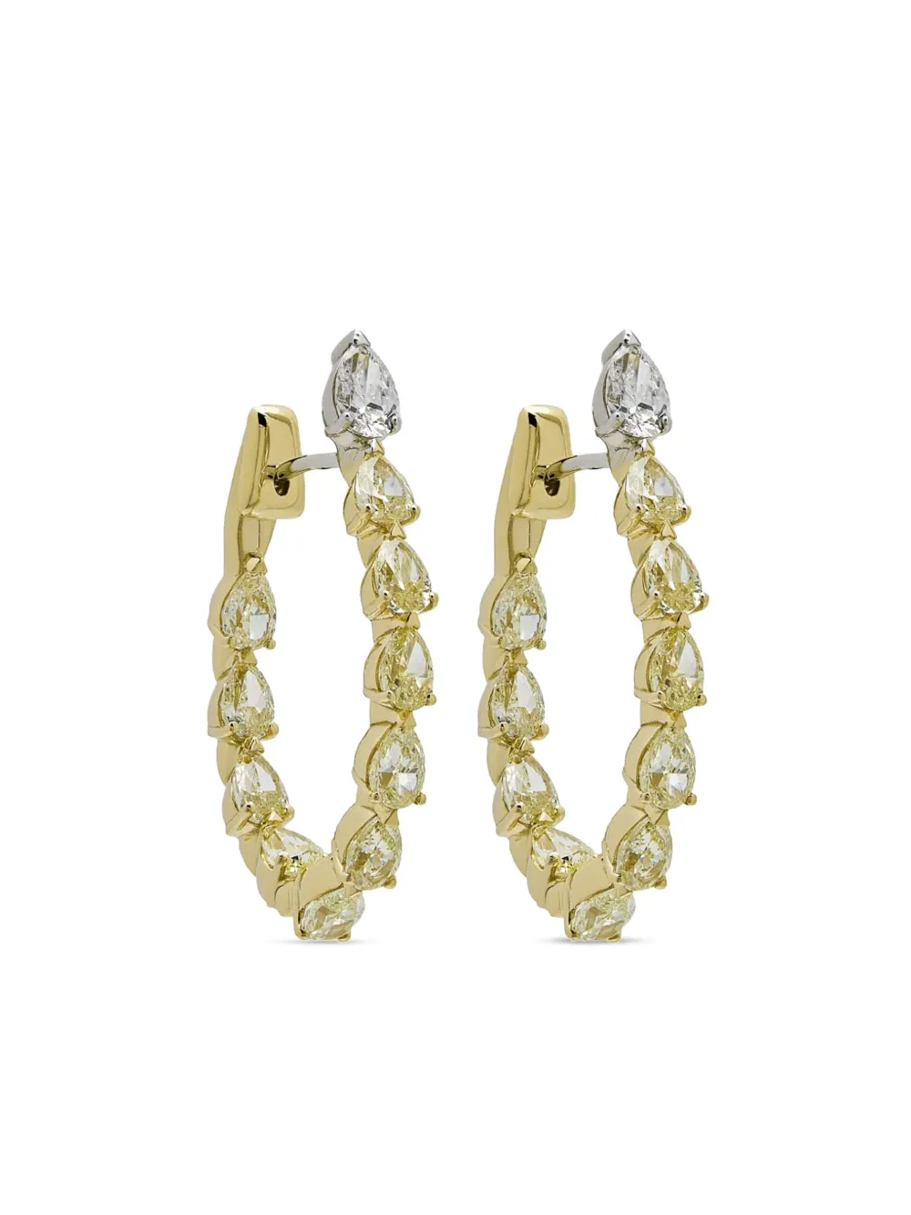 

Серьги-кольца из желтого золота с бриллиантами Jewels Aficionado, золотой