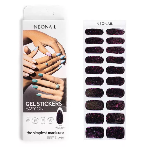 

Гибридные наклейки для ногтей m03, 1 упаковка. Neonail Easy on gel