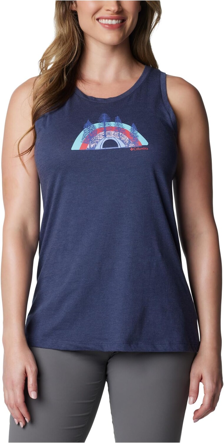 

Топ Columbia Bluff Mesa Tank Top, цвет Nocturnal Heather/Happier Outdoors