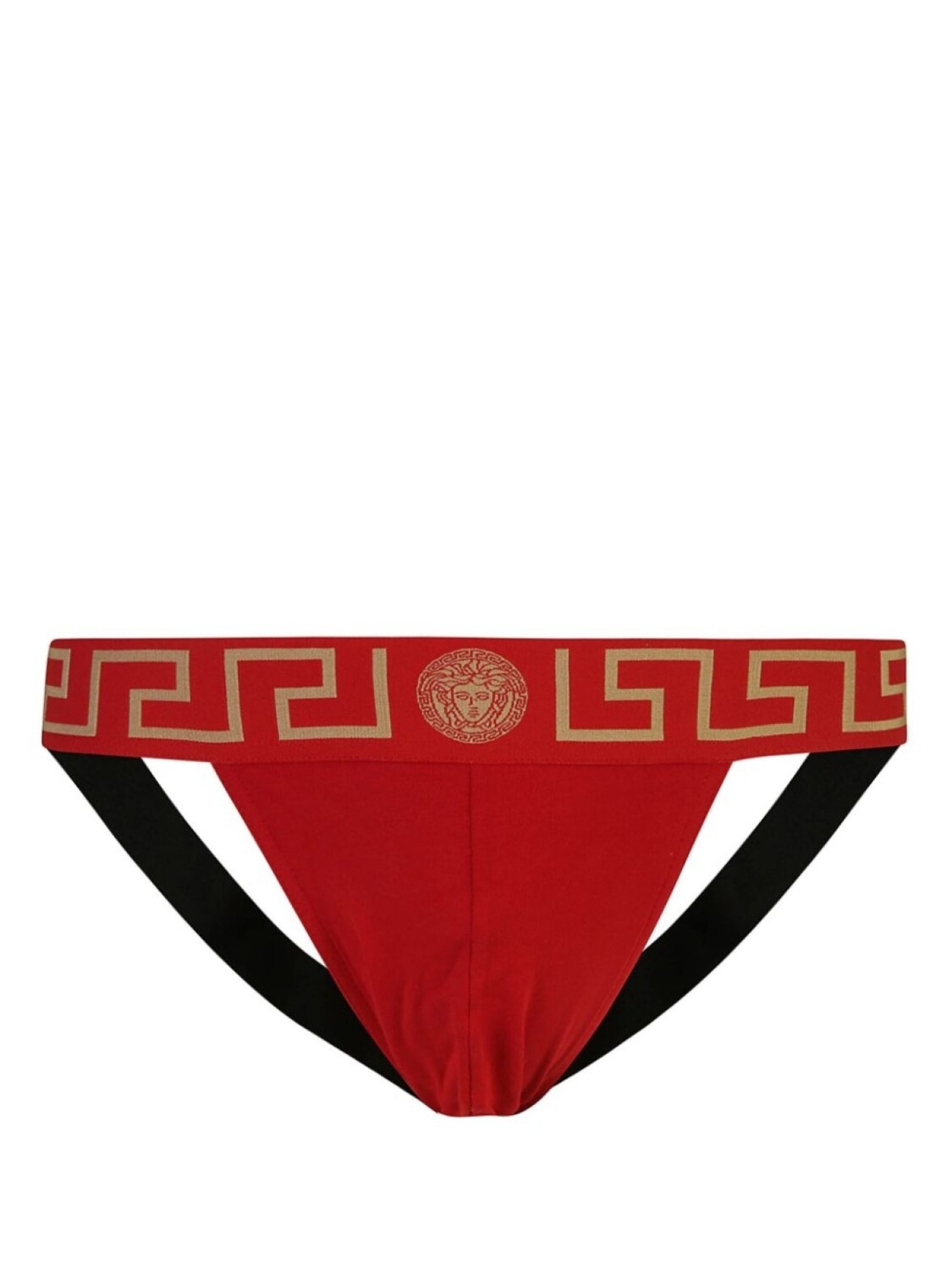 

Versace трусы-джоки с узором Greca, красный