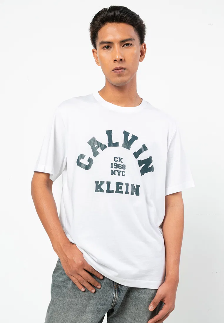 Футболка с принтом, Calvin Klein Jeans, белый