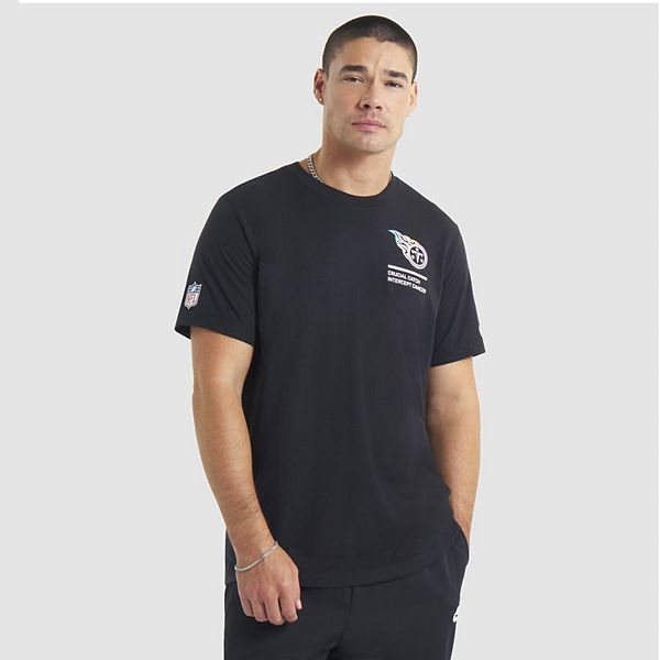 

Мужская черная футболка tennessee titans 2025 nfl crucial catch tri-blend dri-fit Nike
