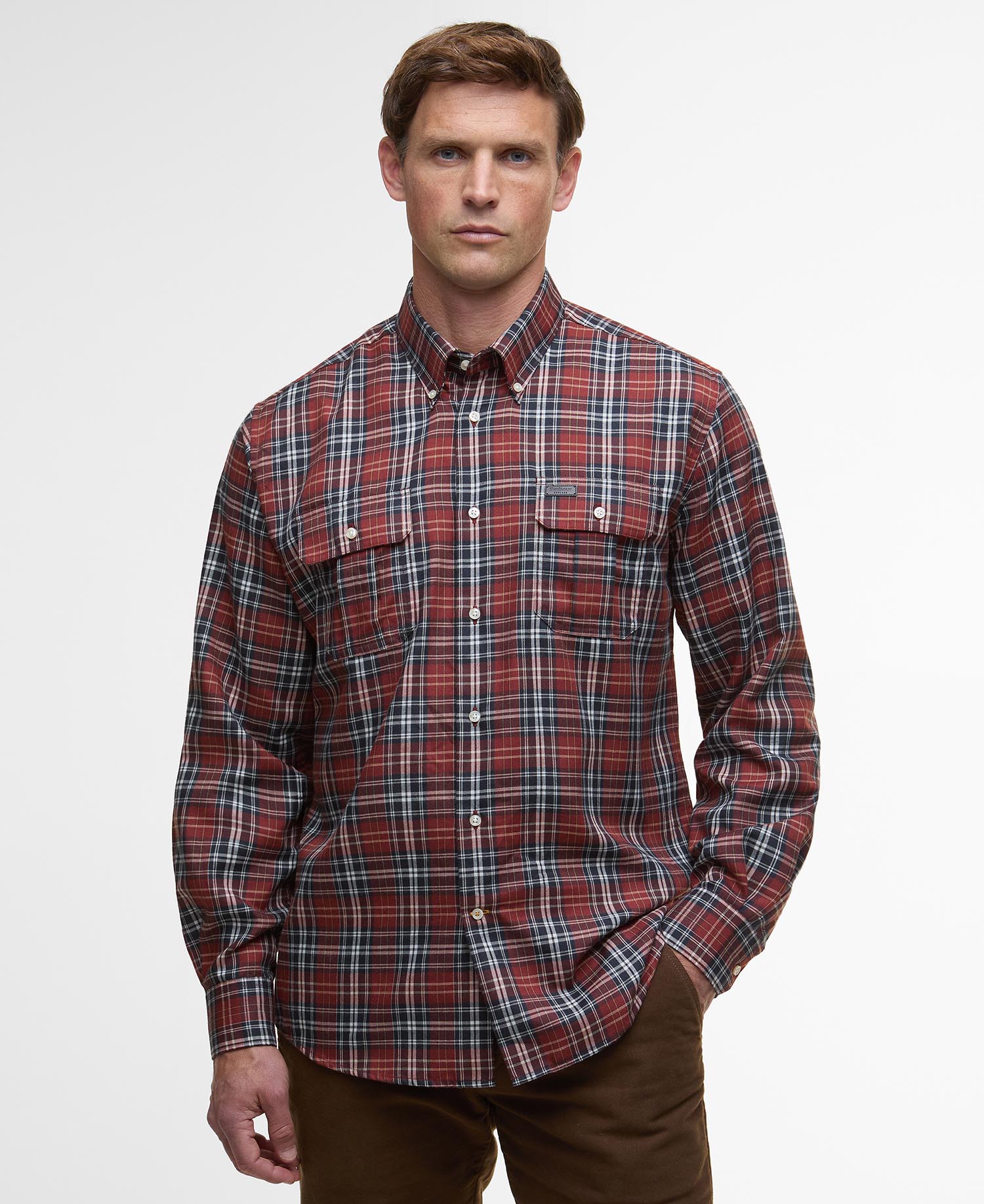 

Рубашка Barbour Saldon Thermo-Weave Checked, Fired Brick