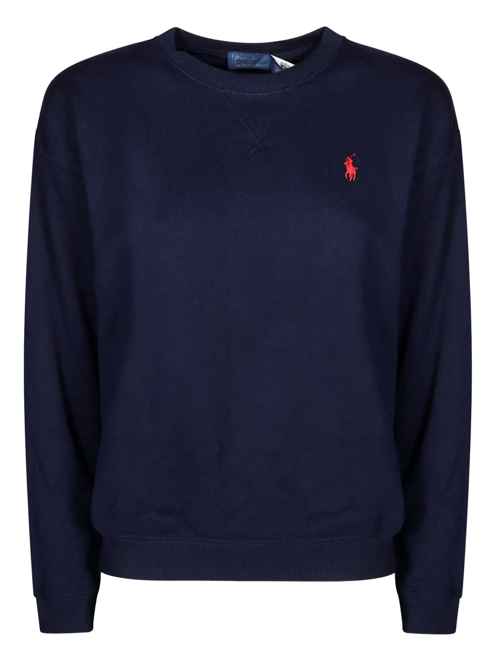 

Свитер с круглым вырезом и логотипом Polo Ralph Lauren, синий