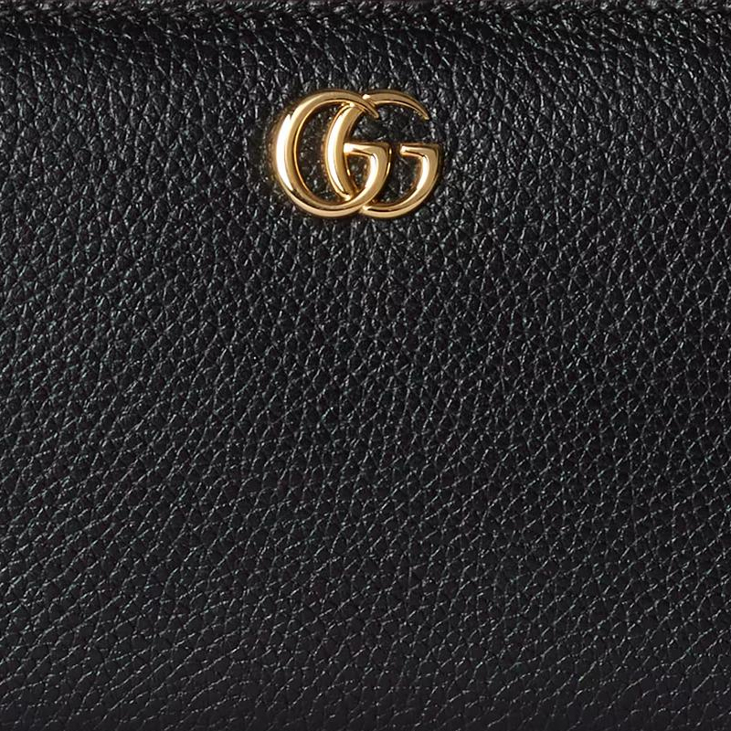 GUCCI Кожаный кошелёк GG Marmont женский чёрный и красный — фото 4