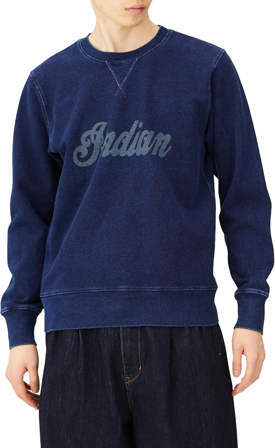 

Индийская толстовка с круглым вырезом цвета индиго Логотип Indian, Фиолетовый, Индийская толстовка с круглым вырезом цвета индиго Логотип Indian