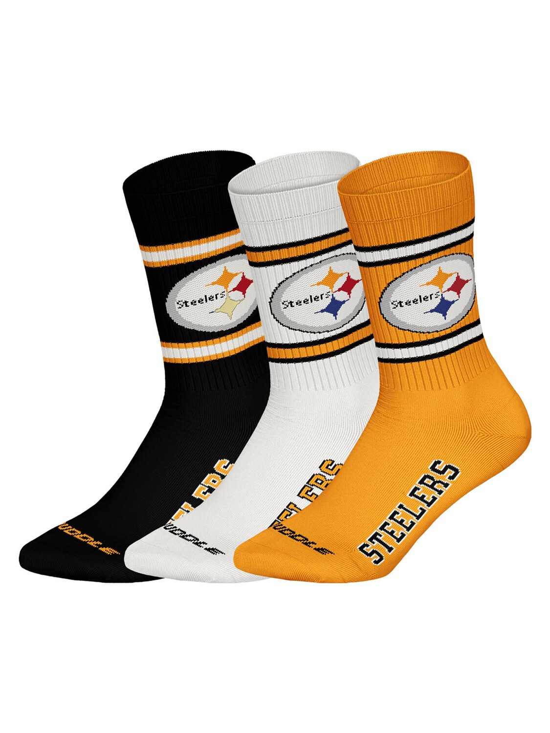 

Huddle Носки 'NFL Pittsburgh Steelers Crew' в цвете желтый, черный, белый