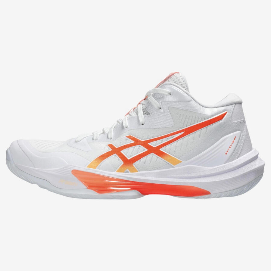 Женские/мужские волейбольные кроссовки MID - ASICS Sky Elite FF MT 3 белые/оранжевые — фото 4