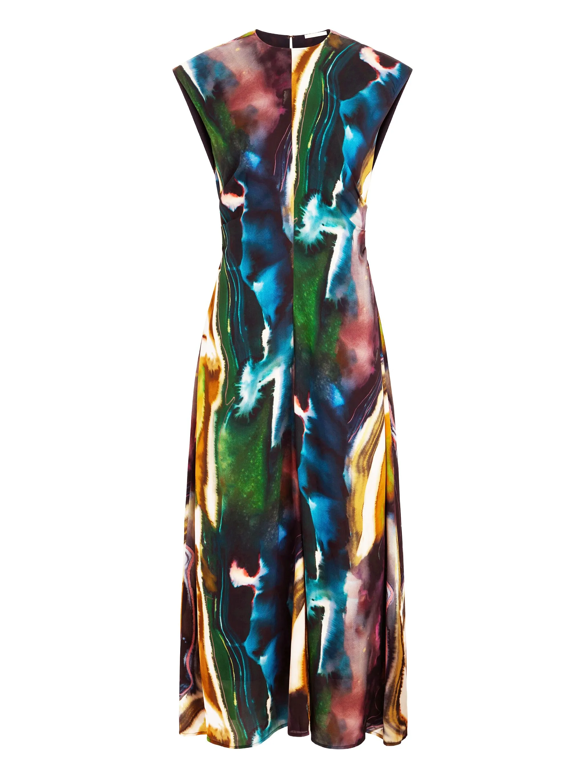 

Платье Zuri с рукавами кап и абстрактным принтом Marie Oliver, желтый