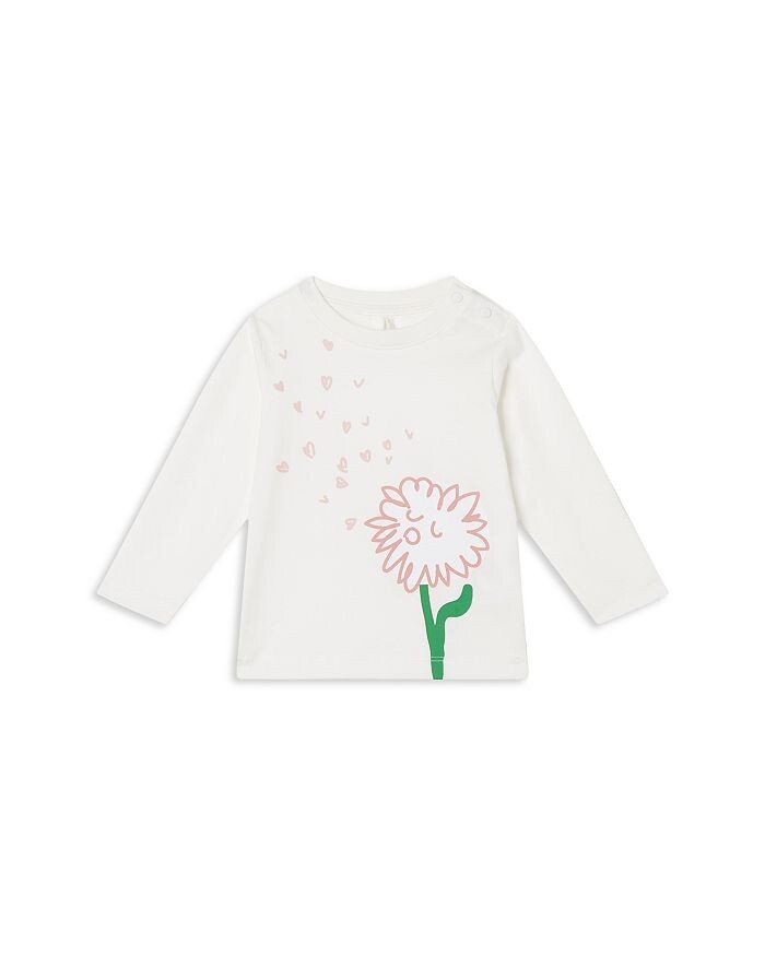 

Футболка Stella McCartney с одуванчиком для девочек – малышка, белый