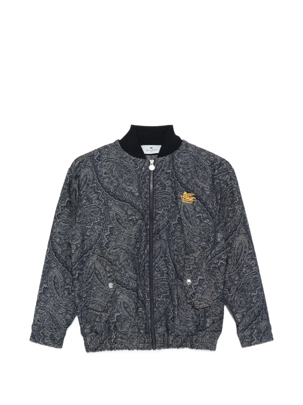 Бомбер с жаккардовым узором «пейсли» Etro Kids, синий