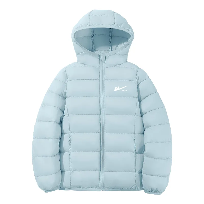 Детская утепленная куртка с капюшоном WARRIOR, Light blue/white Hui Li small K