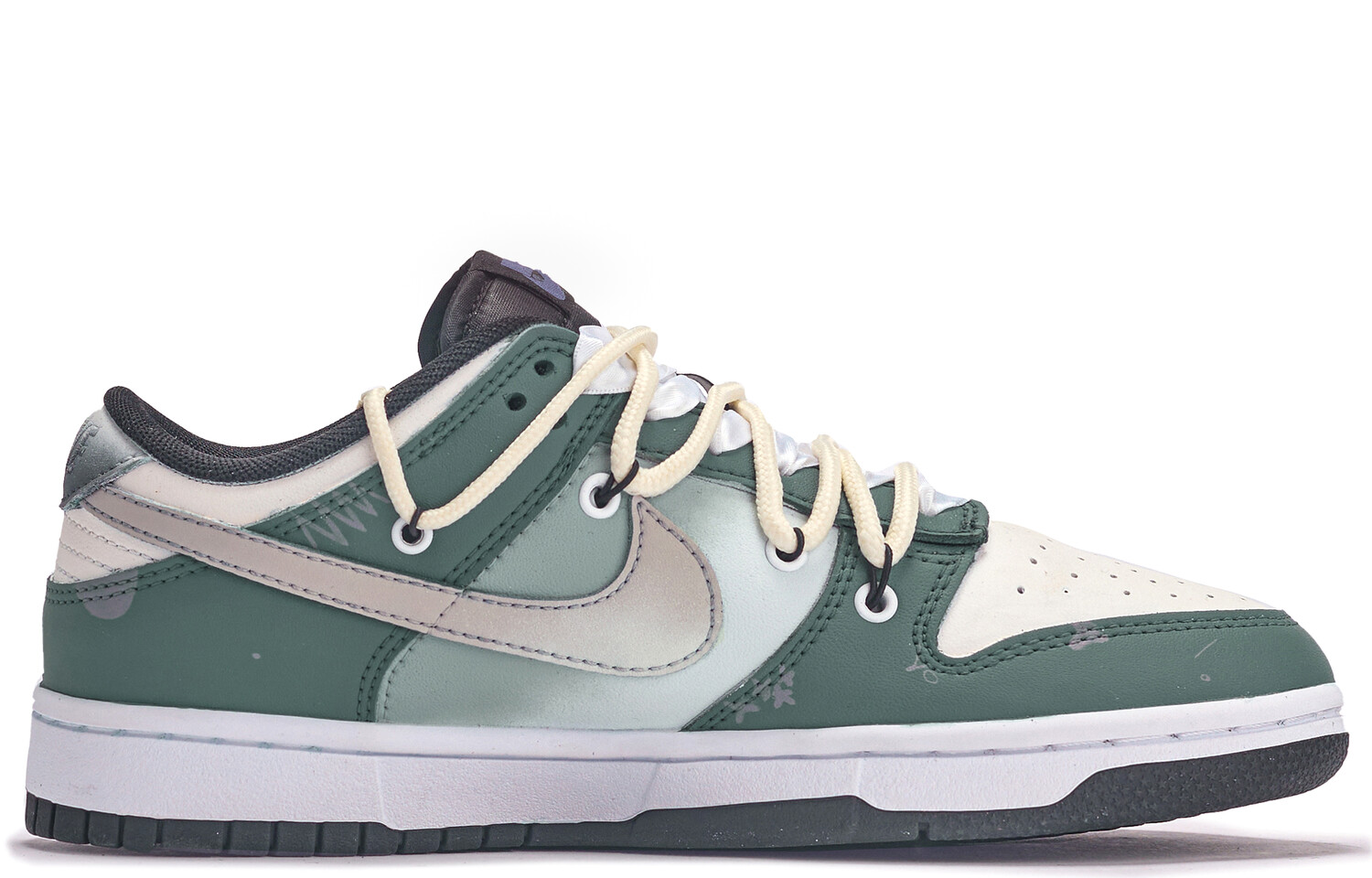 

Кроссовки для скейтбординга Dunk унисекс с низким верхом, зеленый/белый Nike