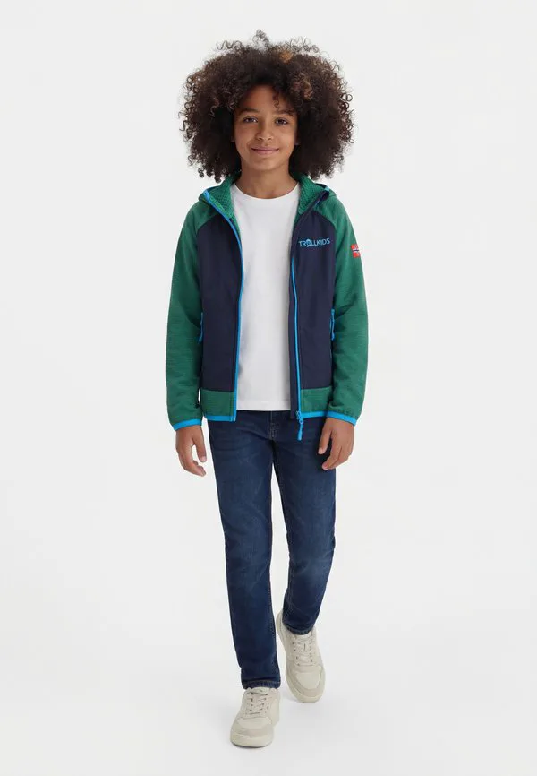 Детская куртка seiland унисекс, легкая куртка Trollkids, Jungle Green/Navy