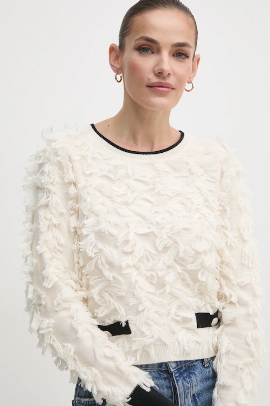 

Свитер с добавлением шерсти Oui, бежевый