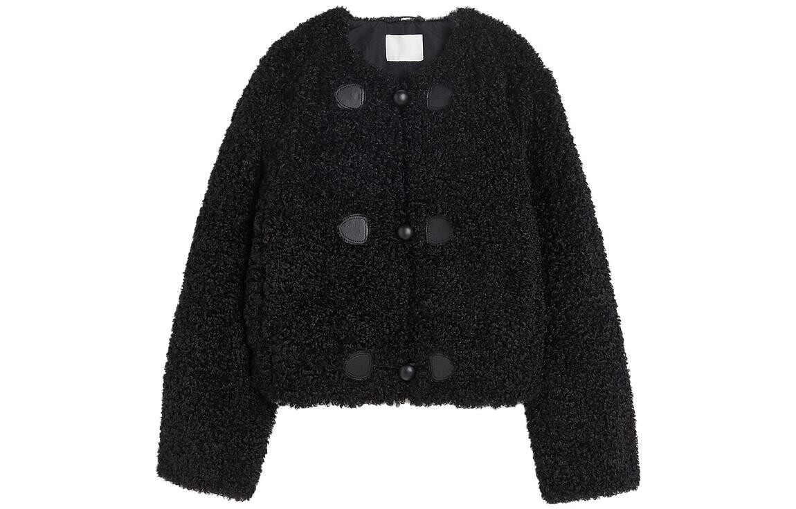 

Бархатная куртка женская черный H&M