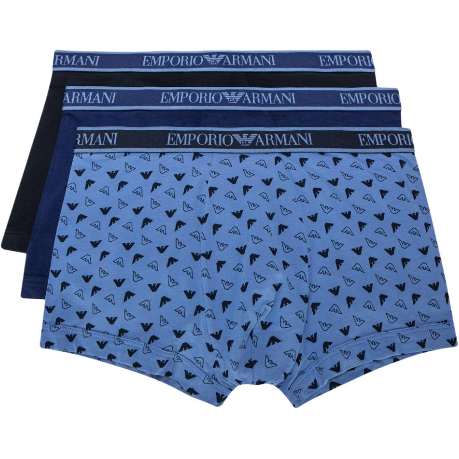 

EMPORIO ARMANI Трусы мужские 3 шт Navy Blue+Blue+Black