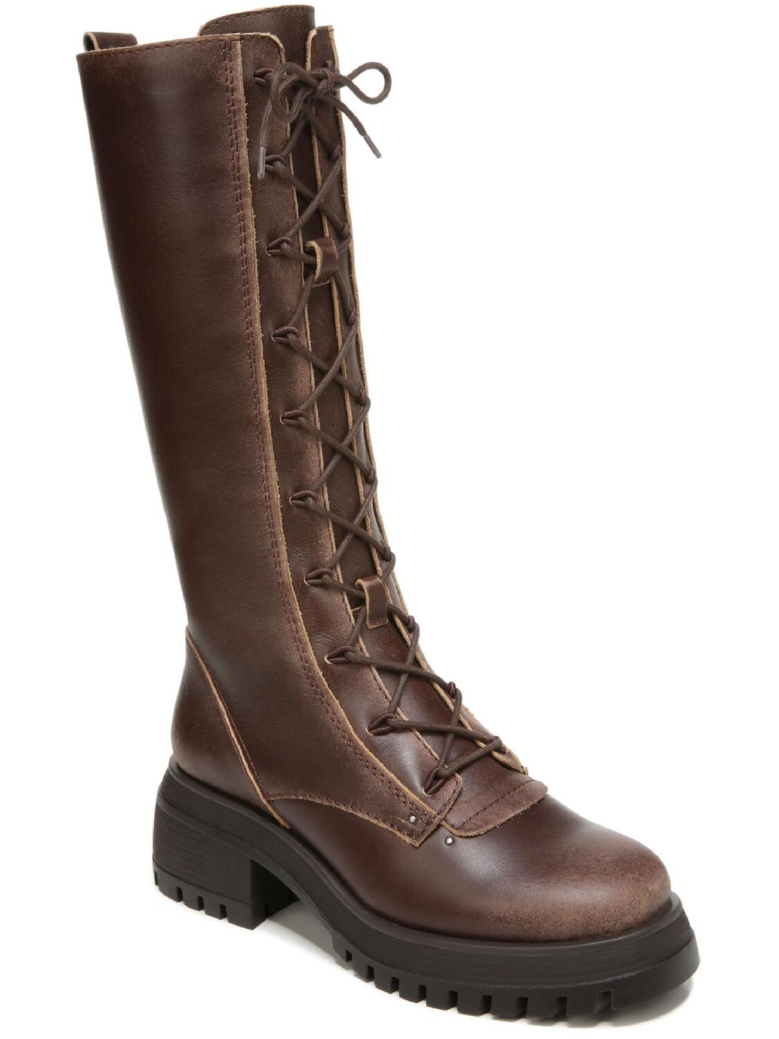 

Женские кожаные сапоги до середины икры Jasper с потертостями Franco Sarto, цвет Brown Leather
