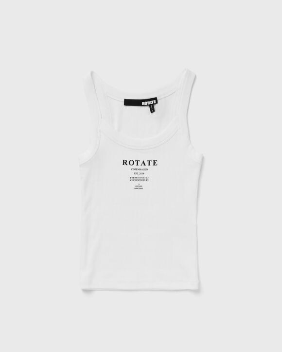 

Топ Rotate Birger Christensen Ribbed Tank Top, ярко-белый