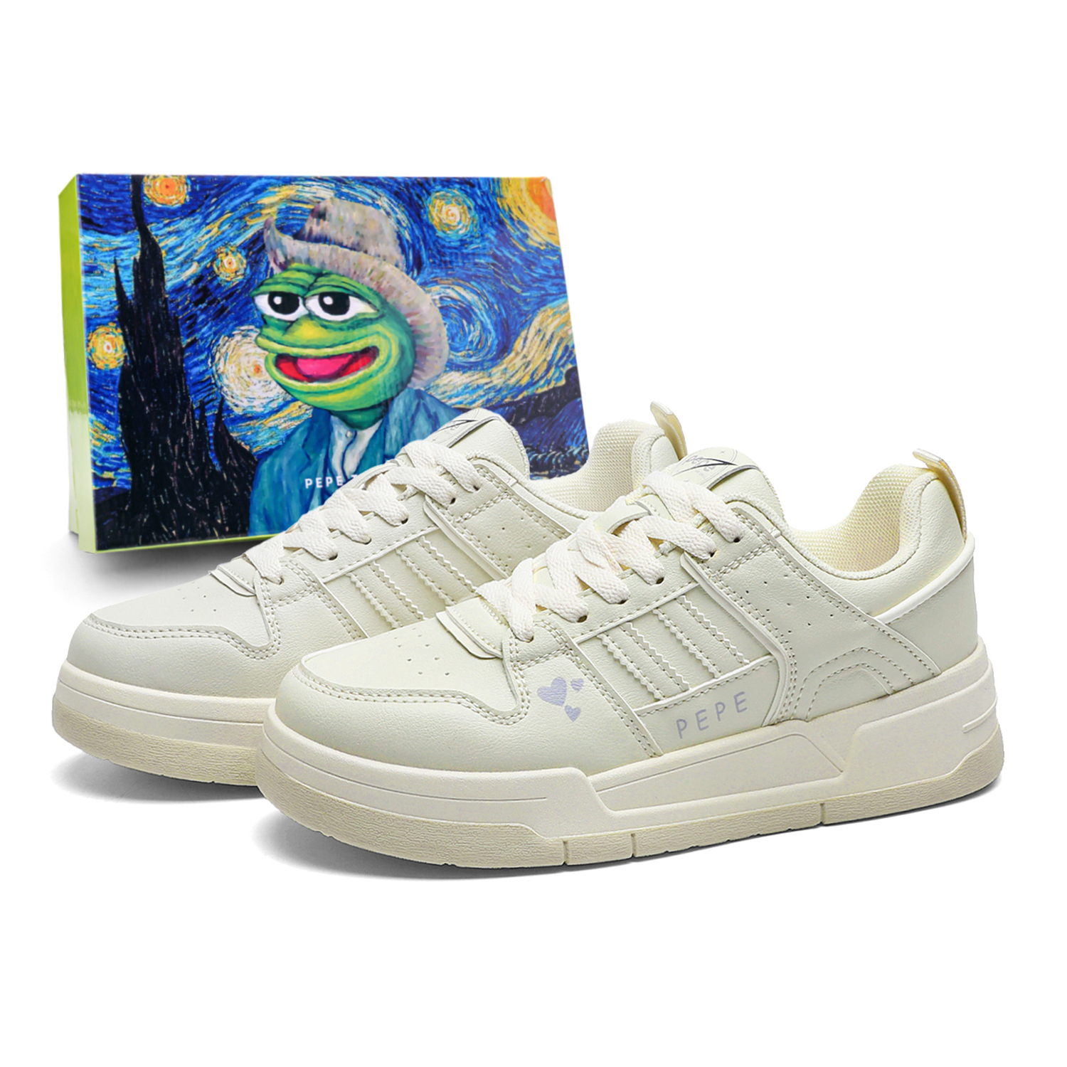 

Pepe The Frog Низкие скейтерские кроссовки унисекс бежево-абрикосовые, цвет Beige Apricot