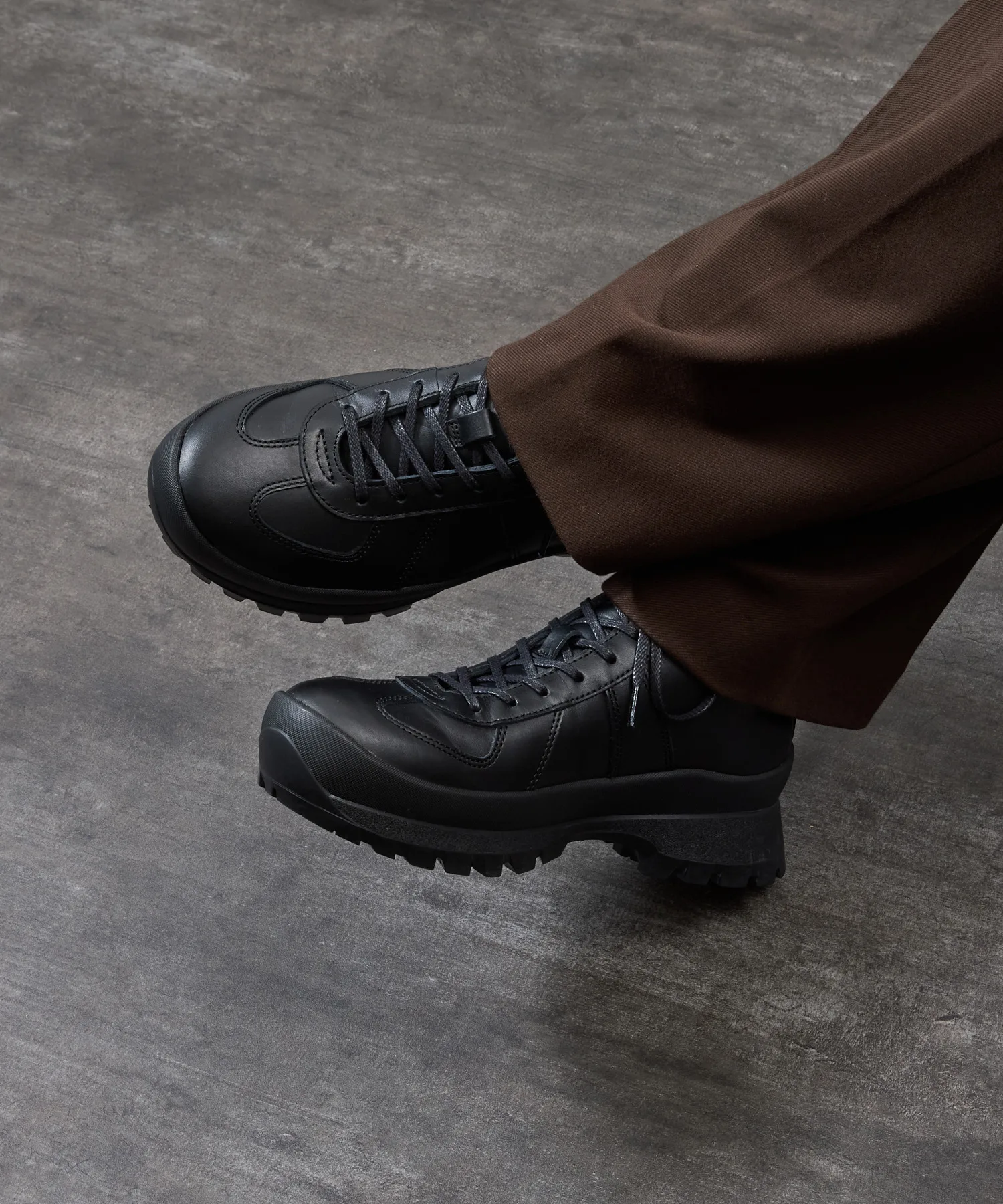 Мужские кроссовки немецкий тренер Vibram PADRONE GERMAN TRAINER BOOTS 884C черные — фото 4