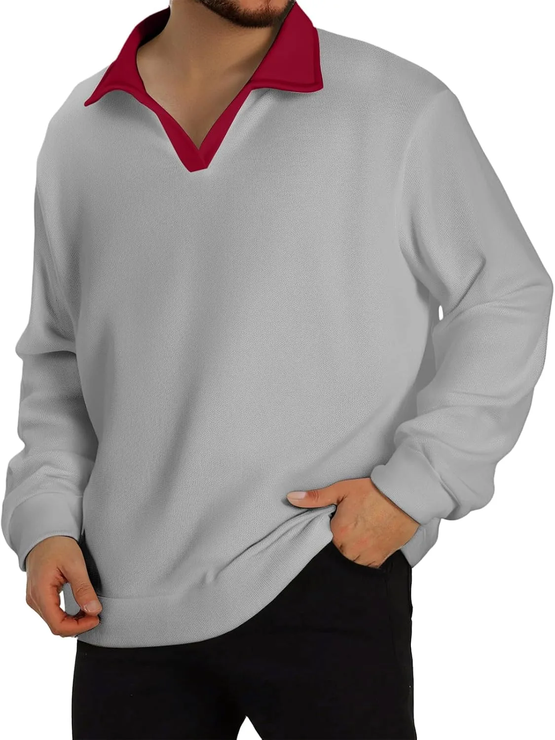 

Мужская футболка с длинным рукавом Henley AAZJSS