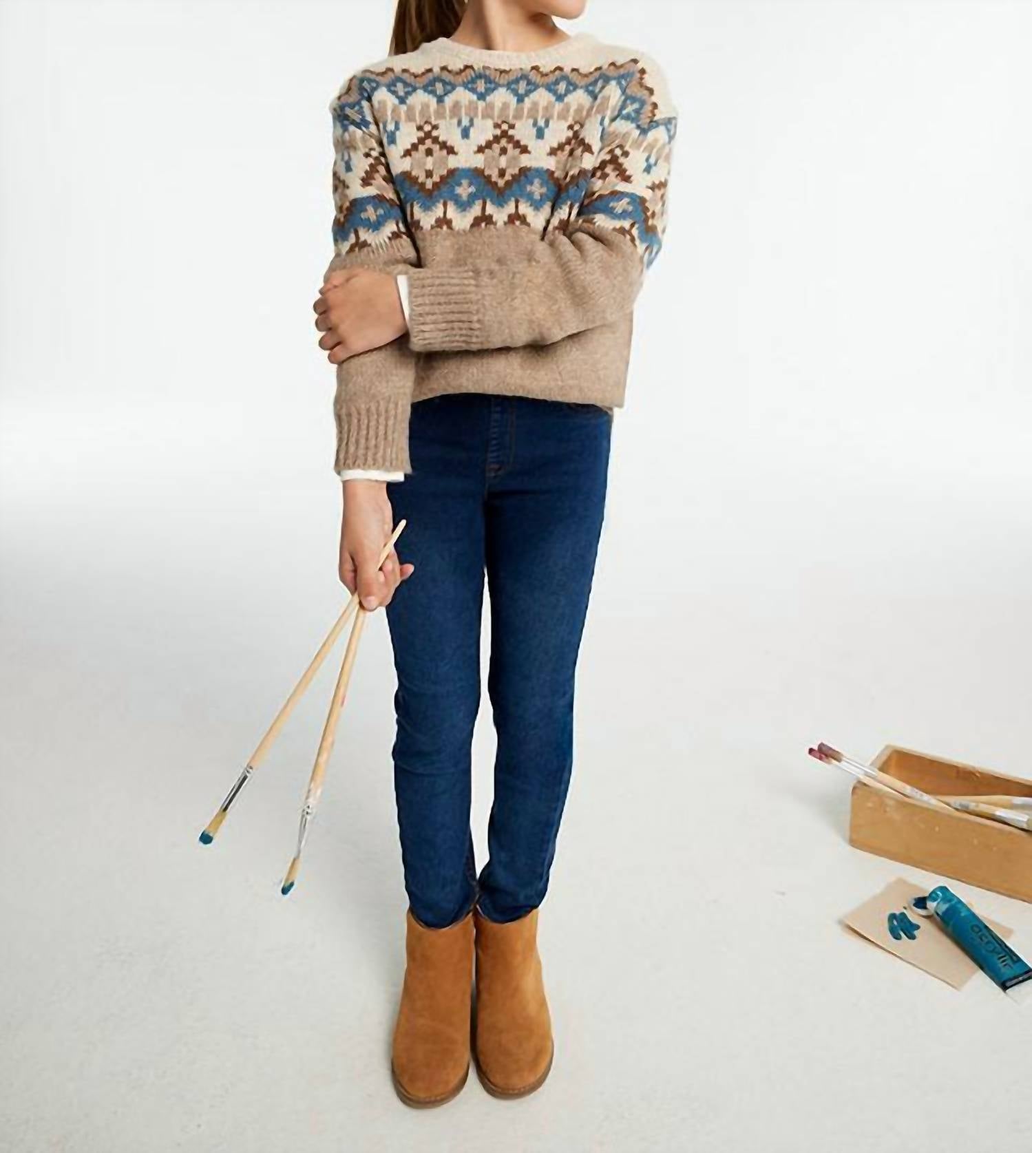 

Узкие джинсы с золотой строчкой, темного цвета Mayoral, Dark