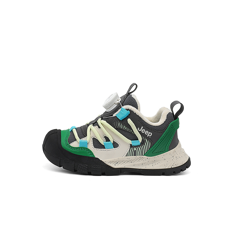 

Антискользящие и износостойкие утепленные детские беговые кроссовки Kids' Jeep, чернильно-черный хлопок