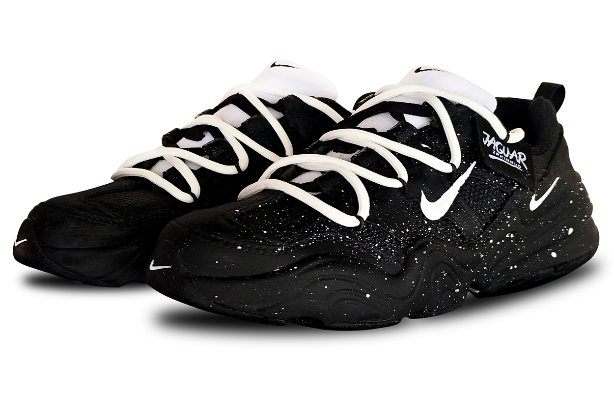 Nike Tech Hera Износостойкие и легкие низкие повседневные кроссовки унисекс черного цвета — фото 4