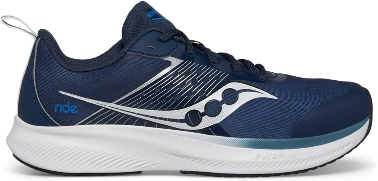 

Детские кроссовки Saucony Unisex-Child Ride Kdz, темно-синий/серебристый