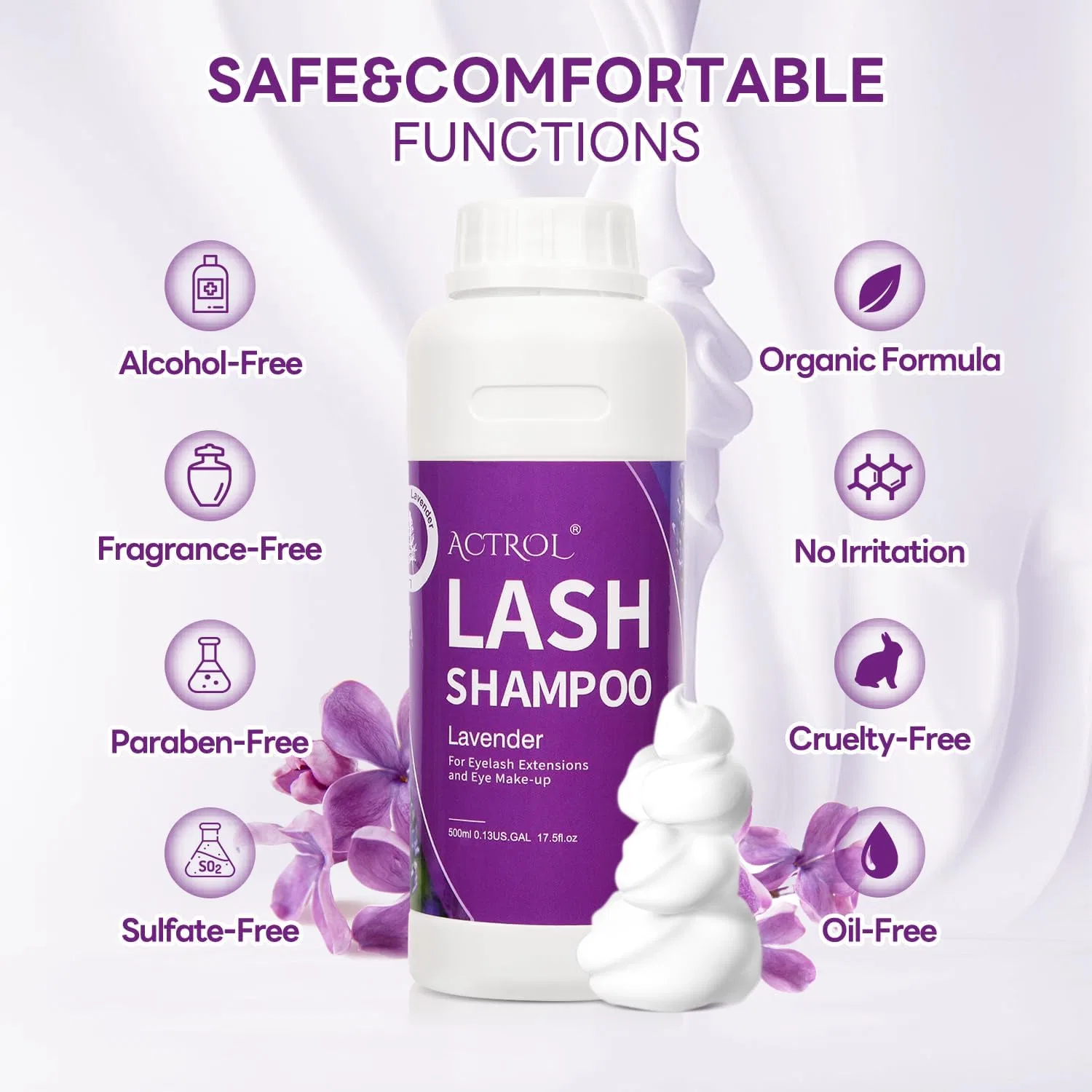 Пенка для умывания Actrol — Lavender Rush Wash, 500 мл — фото 3