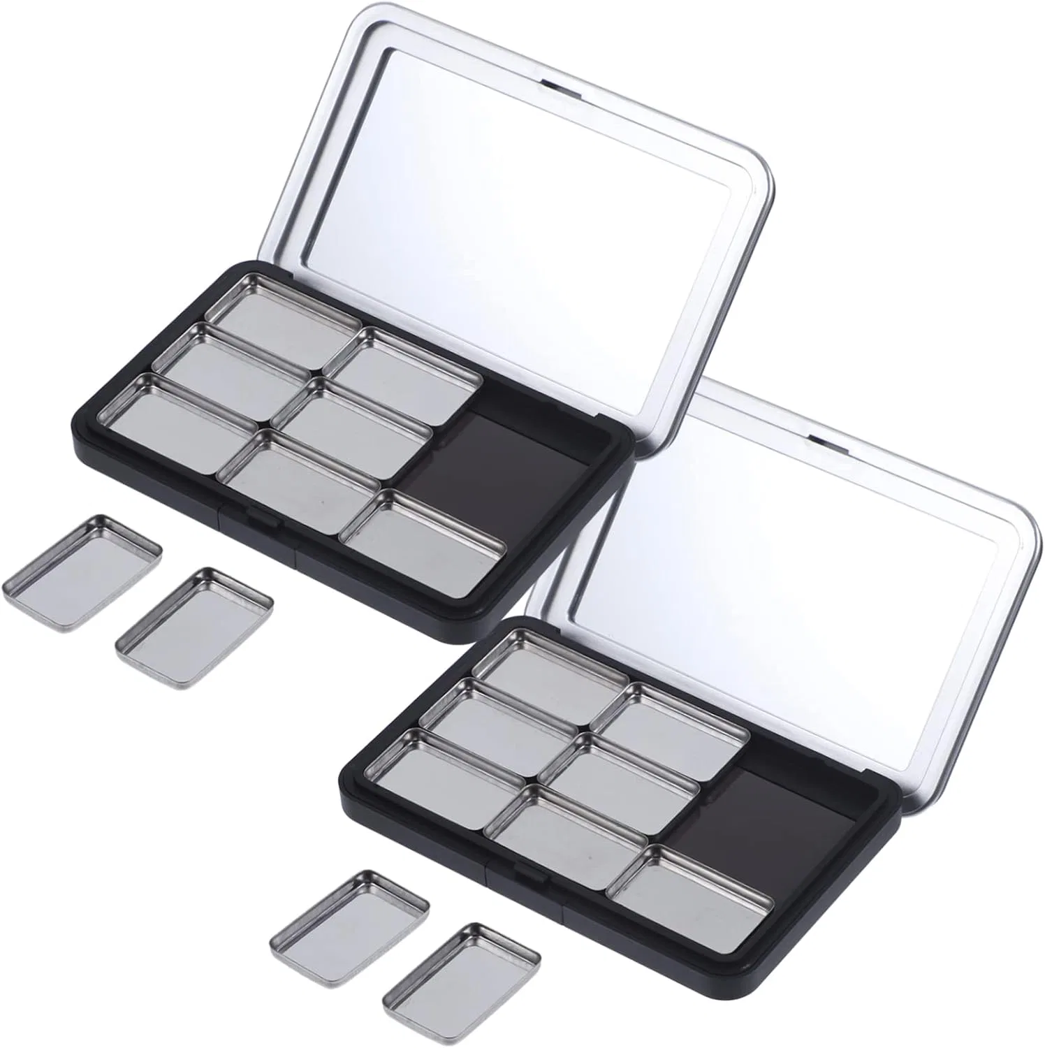 Палетка для макияжа магнитная пустая BELLIFFY 2 шт, 10.9x7.1 см
