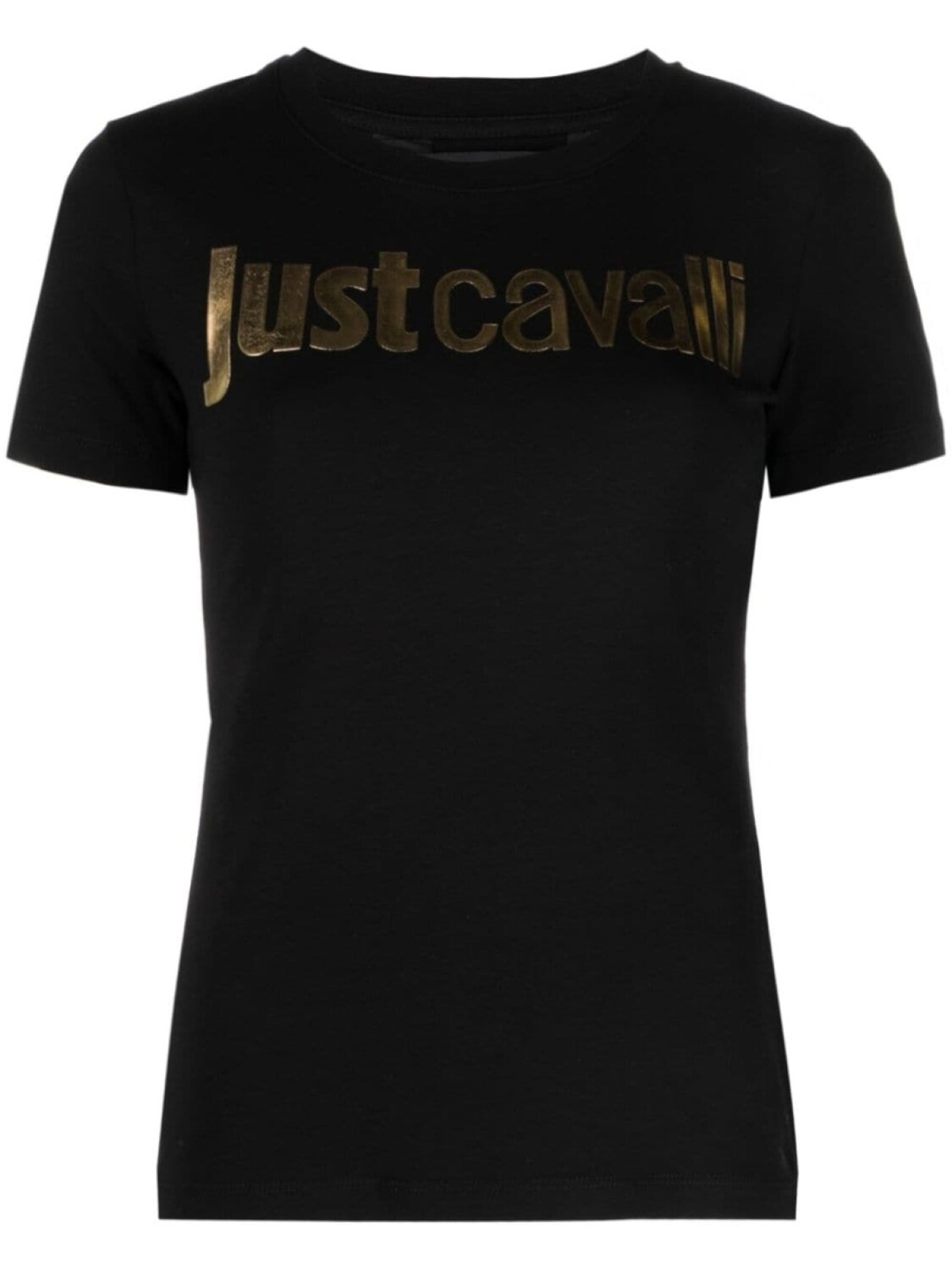

Just Cavalli футболка с круглым вырезом и тисненым логотипом, черный