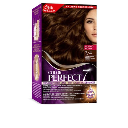 

Color Perfect 7 100% Cobertura De Canas #3/4-Castano Oscuro Hipnotico 4 U, Wella