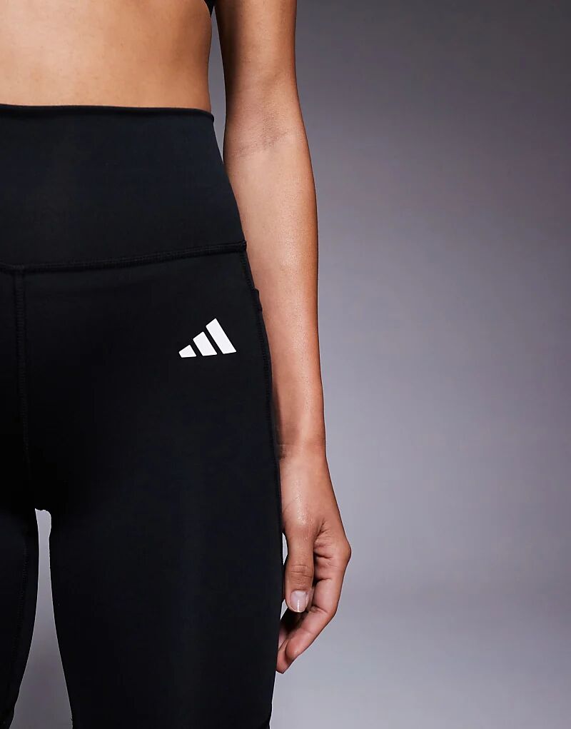 Леггинсы-шорты Adidas Training Optime Essentials 7 дюймов, чёрные Adidas Performance — фото 3