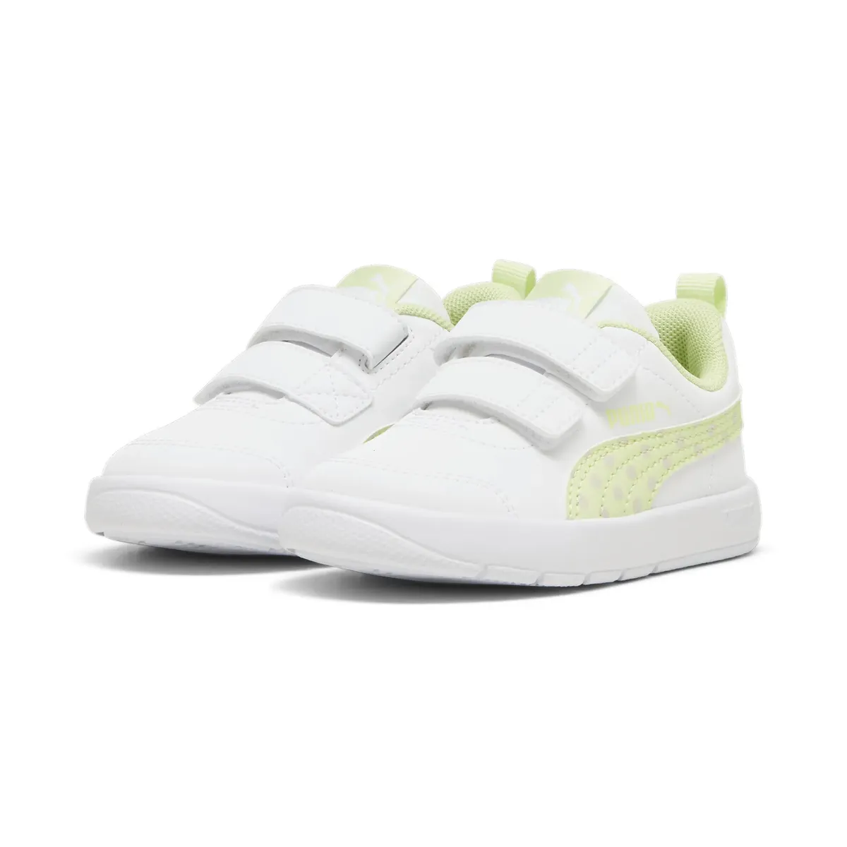 

Кроссовки PUMA "COURTFLEX V3 DOTTY V INF", для малышей, цвет Puma White-Cool Cucumber