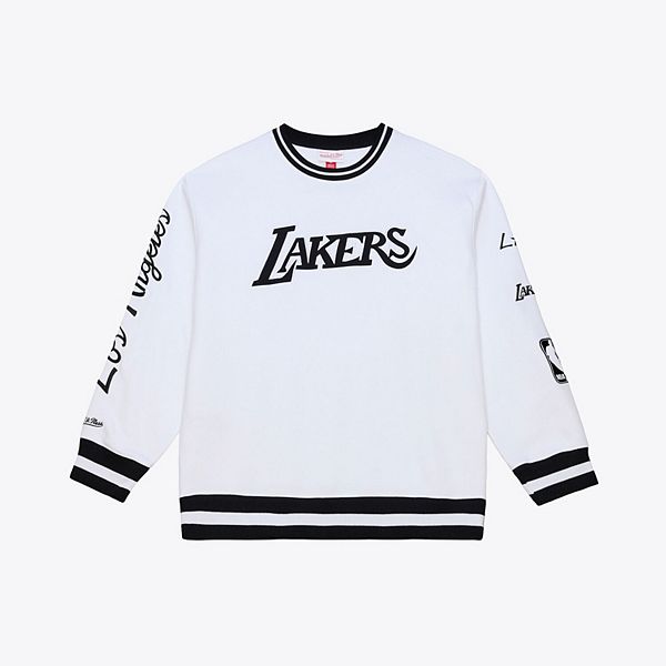

Мужской белый свитшот los angeles lakers из арктического флиса Mitchell & Ness