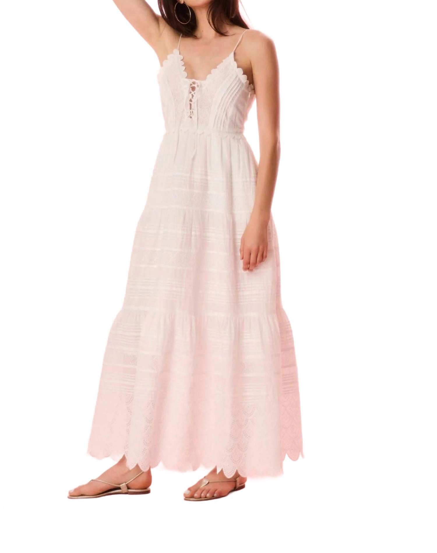 

Терриа Макси платье в оптическом белом LoveShackFancy