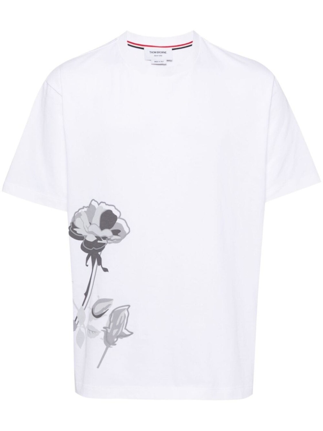 

Thom Browne футболка из хлопка с цветочным принтом, белый