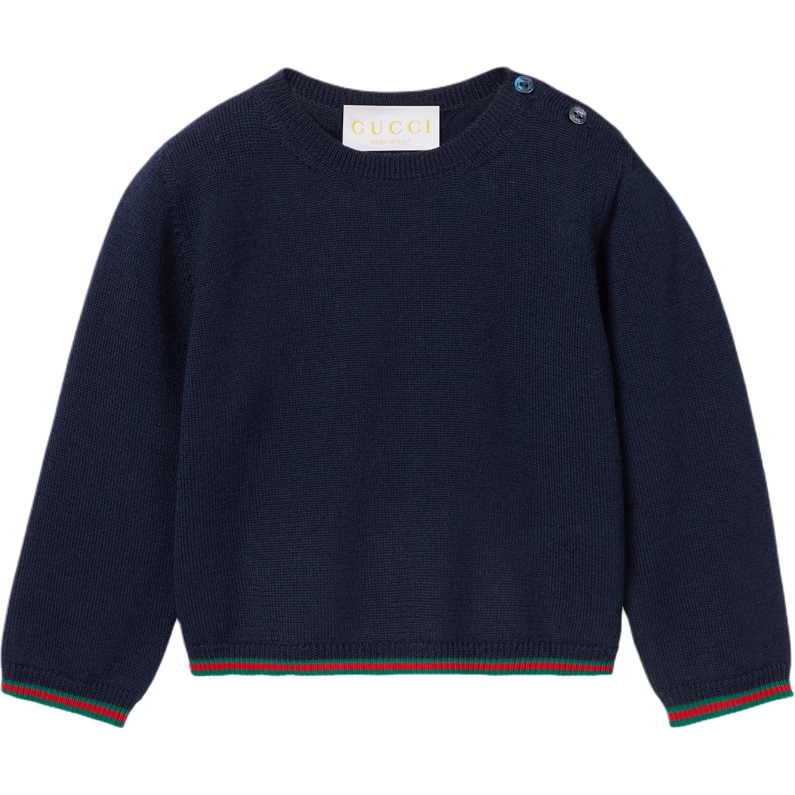 

Свитер FW25 для младенцев и малышей GUCCI, темно-синий