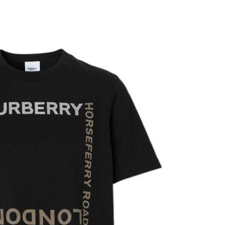 Футболка Burberry, женская, хлопковая, черный — фото 3