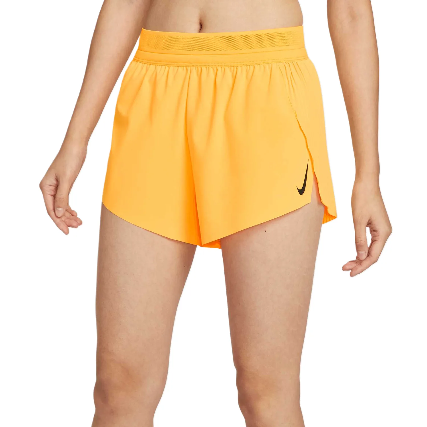 Женские беговые шорты AeroSwift Dri-FIT Adv Mid-Rise 3" с подкладкой Nike, Laser Orange/Black/White