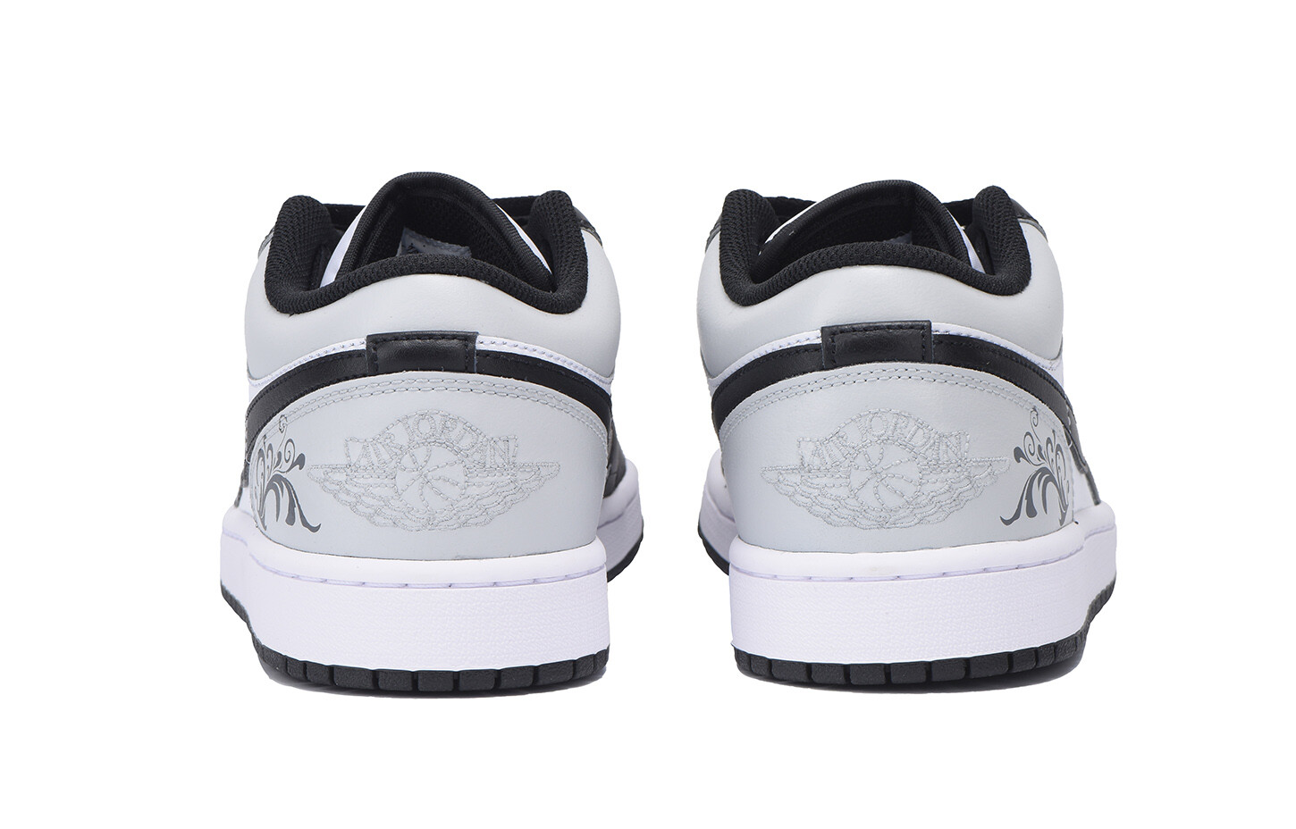 Кроссовки Air Jordan 1 Vintage Basketball Shoes Men Low-top Black/grey/white, серый — фото 4