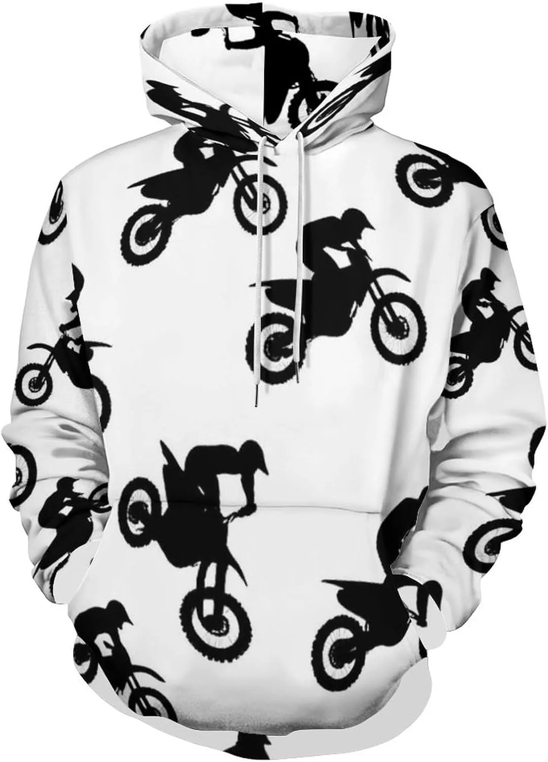 

Свитшот с капюшоном Personality Dress Decor Pockets Oversized Meaudiwes