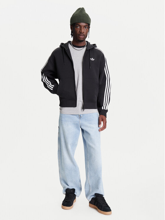 Свободный крой толстовка adicolor Spacer JX1507 Adidas, черный — фото 2